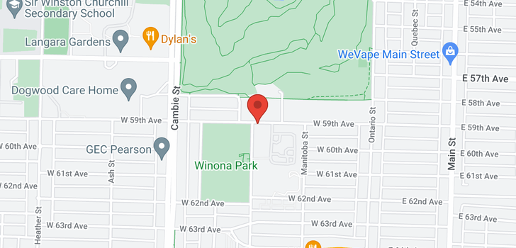 map of 355 W 59TH AVENUE